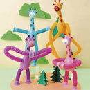 Kit Girafas Articuladas Estica e Brilha Ventosa com 4 unidades