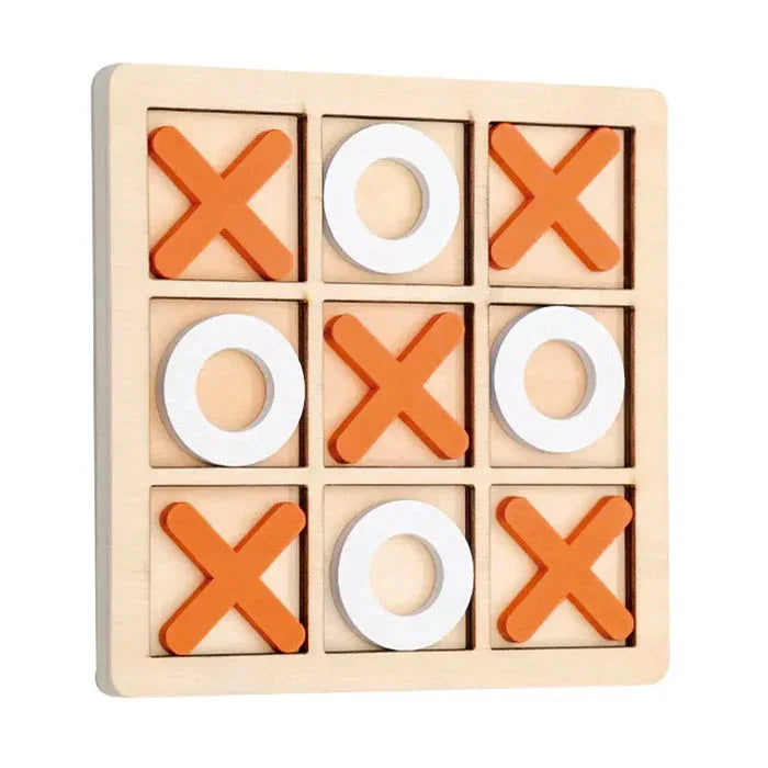 Tabuleiro de Madeira Mini Jogo da Velha Montessori