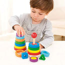 Torre de Empilhar Montessoriana Formas Geométricas